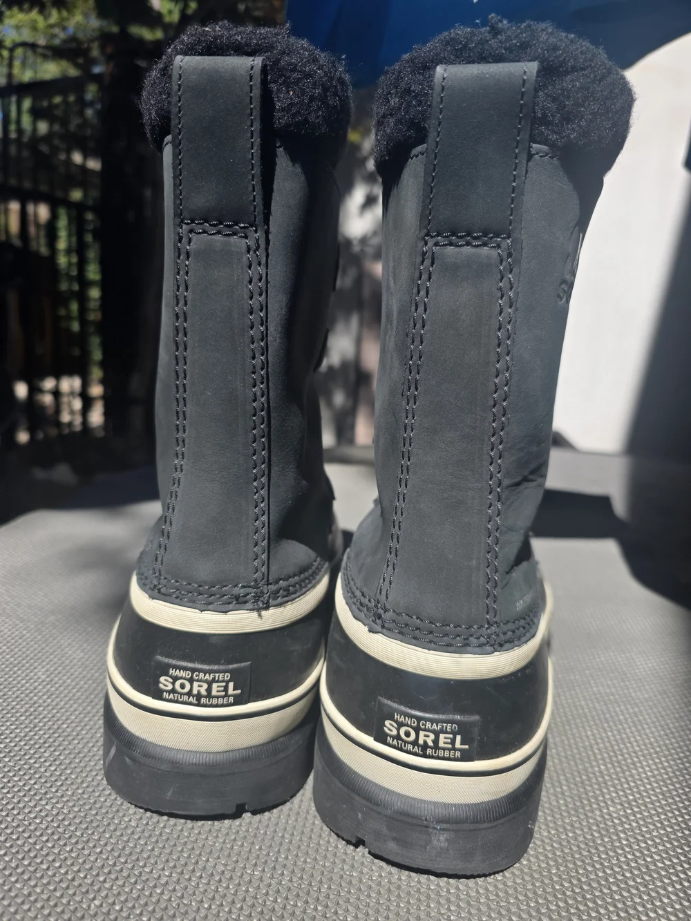 Sorel Black and Cream Lace-Up Men's Snow Boots